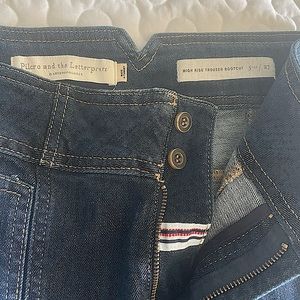 High rise trouser bootcut denim jeans